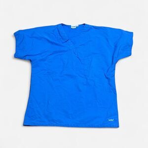 Landau blue TXL size scrub top #scrub #top #Landau